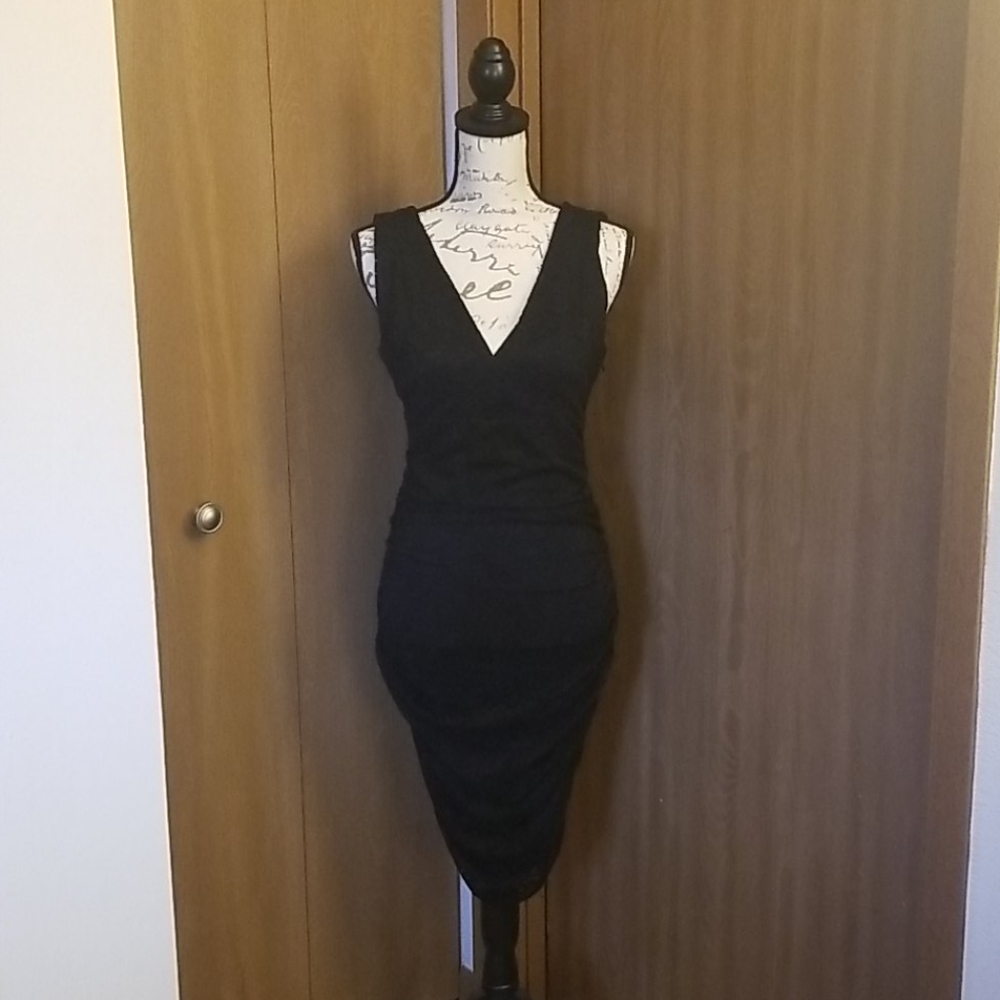 EUC Express Lacy Black Sheath Dress